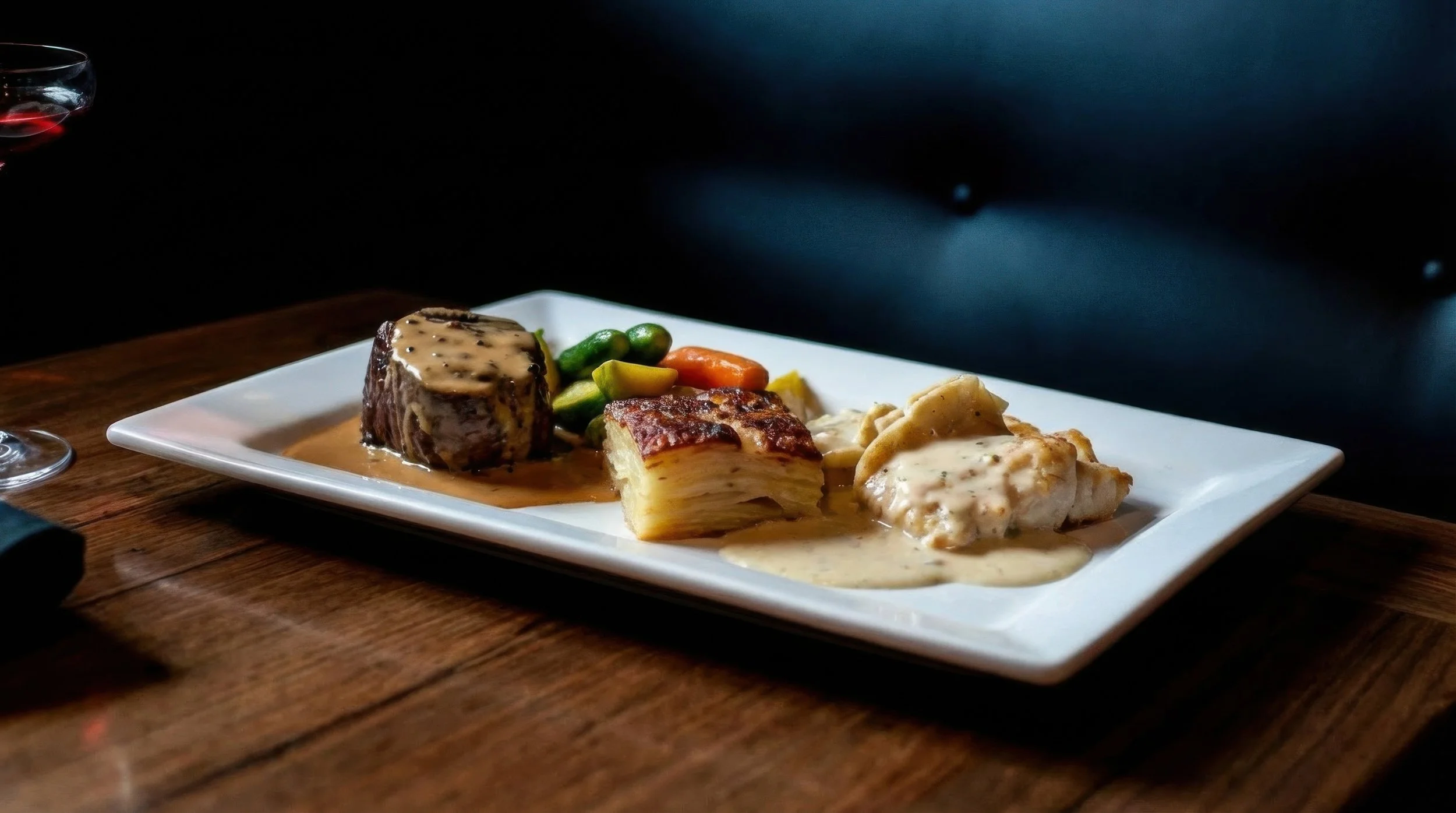 Signature dish photographed for a Metro Detroit restaurant by Nico Salgado Photography